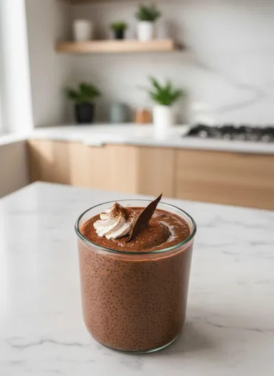 High Protein Chocolate Chia Seed Pudding