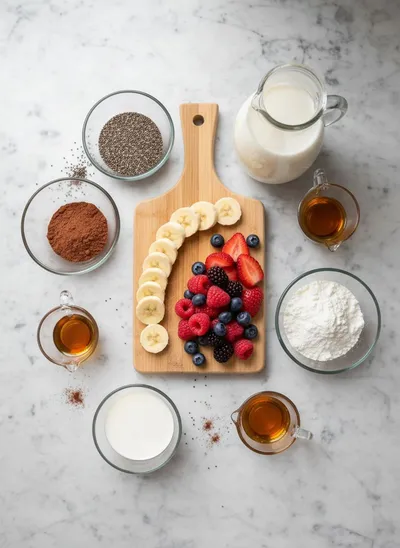 High Protein Chocolate Chia Seed Pudding - cooking process