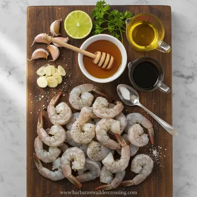 High-Protein Honey Garlic Shrimp - cooking process