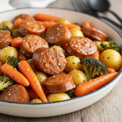 Easy One-Pan Honey Garlic Sausage & Veggies