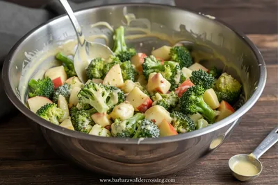 Honeycrisp Apple Broccoli Salad Recipe - ingredients preparation