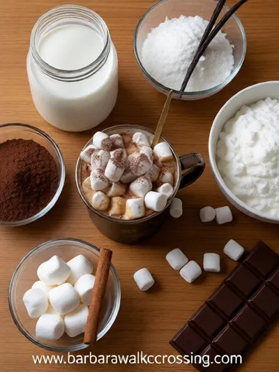 Hot Cocoa With Marshmallows - ingredients preparation