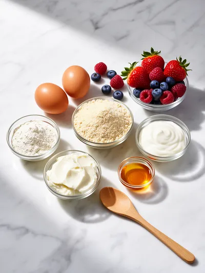 Mini Protein Cheesecakes - cooking process