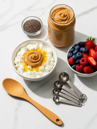 Cottage Cheese Peanut Butter Mousse in 5 Minutes - ready to serve