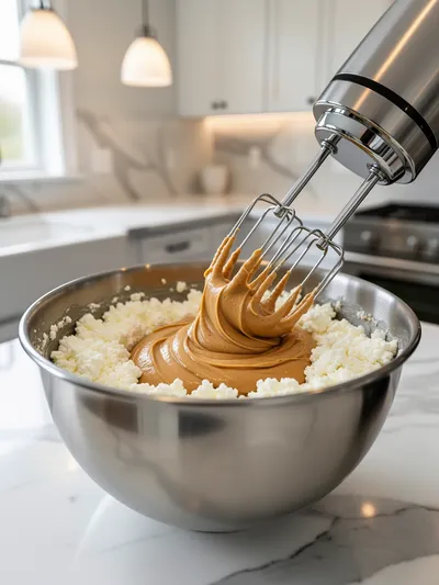 Cottage Cheese Peanut Butter Mousse in 5 Minutes - cooking process