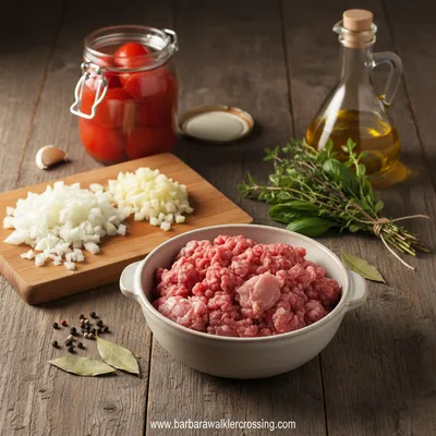 Italian Meat Sauce Recipe - Easy and Delicious - ingredients preparation