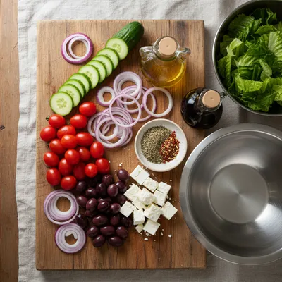 Italian Salad Recipe - cooking process