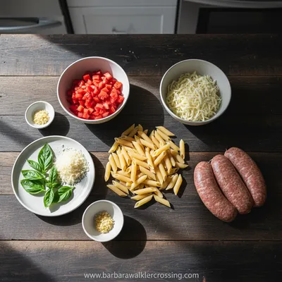 Italian Sausage Penne Casserole Recipe - cooking process