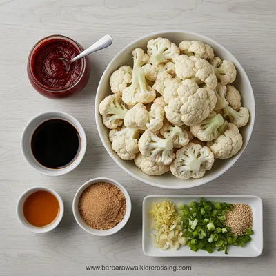Korean-Style Baked Cauliflower: Crispy Spicy Recipe - ingredients preparation