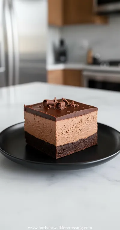 Layered Chocolate Mousse Brownies
