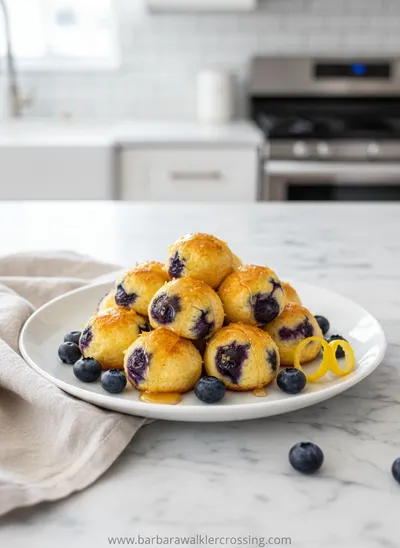 Lemon Blueberry Cottage Cheese Protein Bites - ready to serve