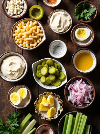 Macaroni Salad – Easy Homemade BBQ Favorite - ingredients preparation