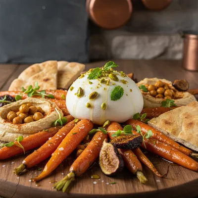 Mediterranean Burrata and Roasted Carrot Board