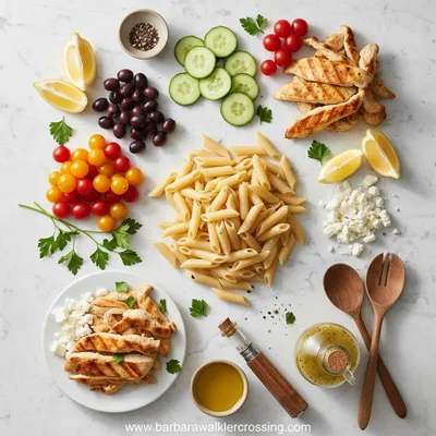 Mediterranean Chicken Pasta Salad Recipe - cooking process