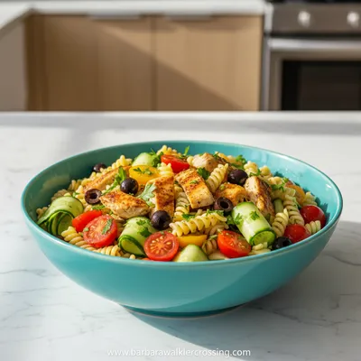 Mediterranean Chicken Pasta Salad Recipe