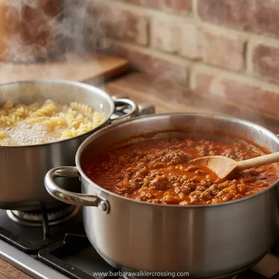 Minced Beef Trottole Pasta Recipe - ingredients preparation