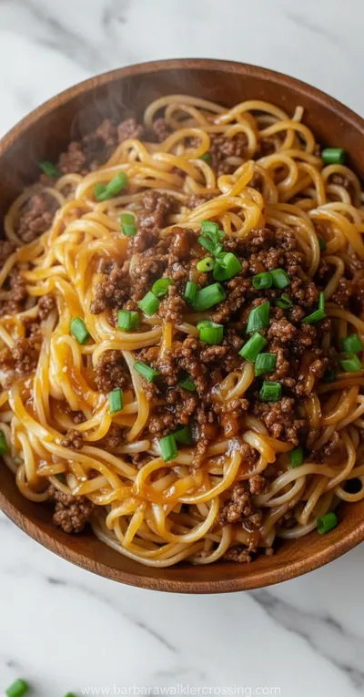 Mongolian Ground Beef Noodles