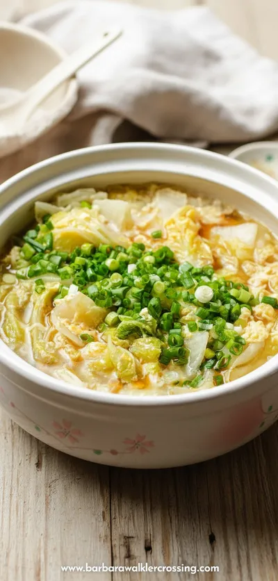 Napa Cabbage Egg Drop Soup Recipe - ready to serve