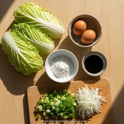 Napa Cabbage Egg Drop Soup Recipe - ingredients preparation