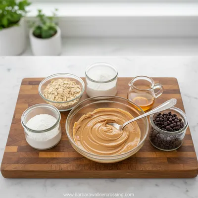 No-Bake Chocolate Peanut Butter Protein Balls - cooking process