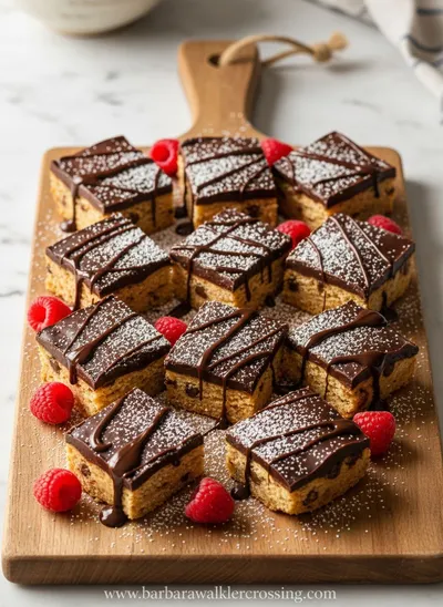 Healthy No Bake Cookie Dough Bars - ready to serve