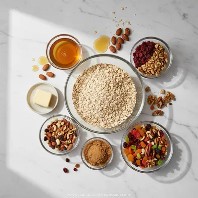 Homemade No Bake Granola Bars - cooking process