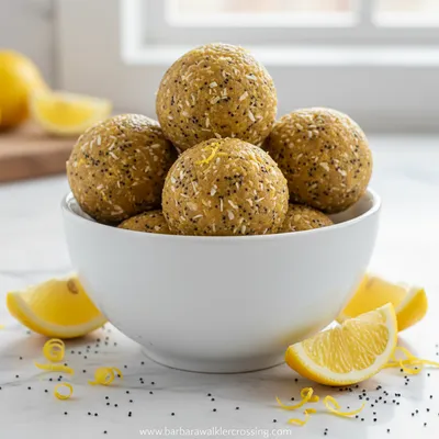 No-Bake Lemon Poppyseed Protein Balls