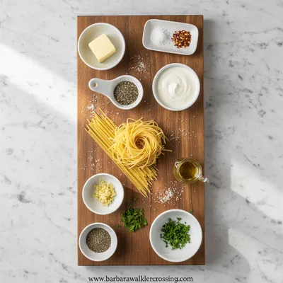 One Pot Creamy Garlic Pasta - cooking process