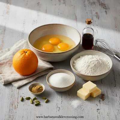 Orange Cardamom Muffins - cooking process