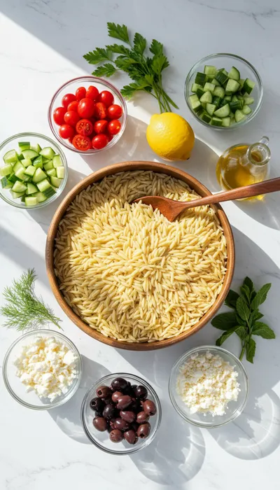 Orzo Pasta Salad Recipe - cooking process