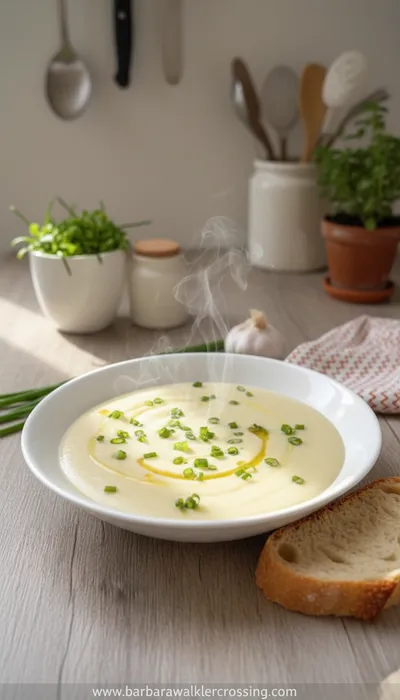 Creamy Potato Leek Soup Recipe - Easy & Comforting - ready to serve