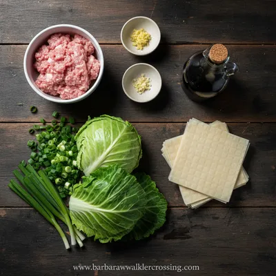 Homemade Potsticker Soup with Fresh Ingredients - ingredients preparation
