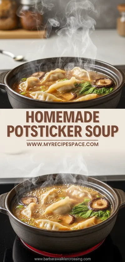 Homemade Potsticker Soup with Fresh Ingredients - cooking process