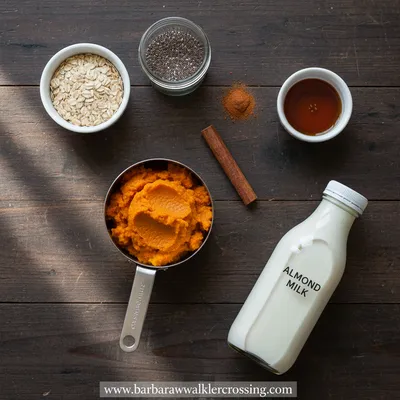 Pumpkin Pie Overnight Oats with Chia - cooking process