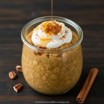 Pumpkin Pie Overnight Oats with Chia - ready to serve