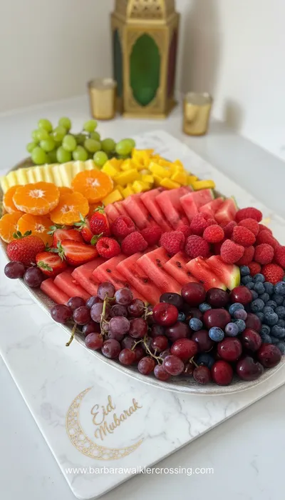 Rainbow Fruit Platter for Eid Table