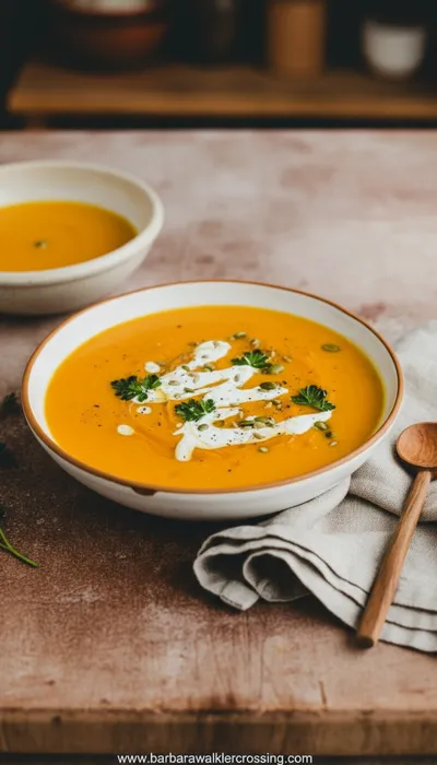 Roasted Pumpkin Soup Recipe - ready to serve
