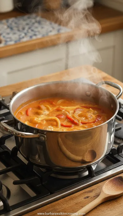 Roasted Red Pepper Ravioli Soup Recipe - ingredients preparation