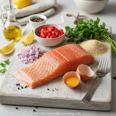 Salmon Patties With Homemade Tartar Sauce - cooking process