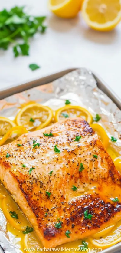Sheet Pan Lemon Garlic Butter Salmon