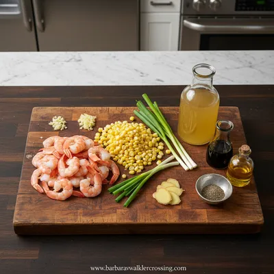 Shrimp and Corn Soup - cooking process