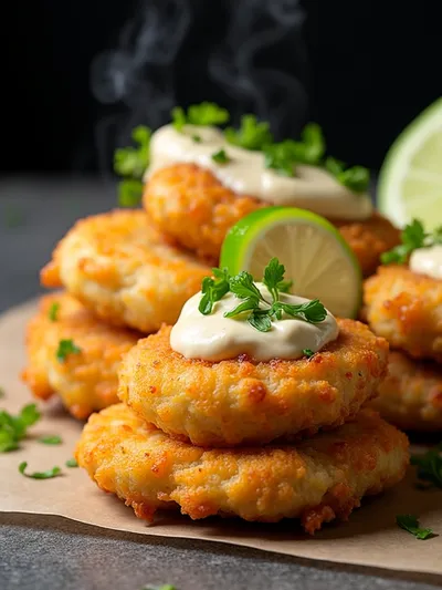 Shrimp Fritters With Lime Mayonnaise