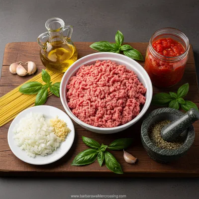 Best Spaghetti Meat Sauce Recipe - ingredients preparation