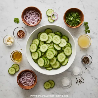 Spicy Cucumber Salad – Refreshing Summer Dish - cooking process