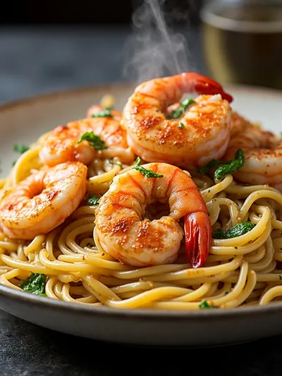 Spicy Garlic Shrimp Pasta