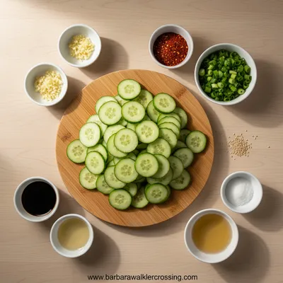 Spicy Korean Cucumber Salad - cooking process