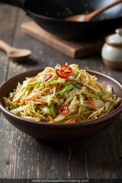 Spicy Stir-Fried Cabbage Recipe - ready to serve
