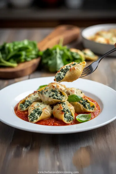 Easy Spinach and Ricotta Stuffed Shells Recipe - ready to serve