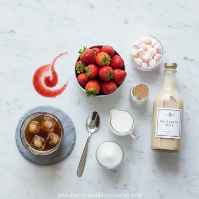 Starbucks Strawberry Marshmallow Drink - cooking process