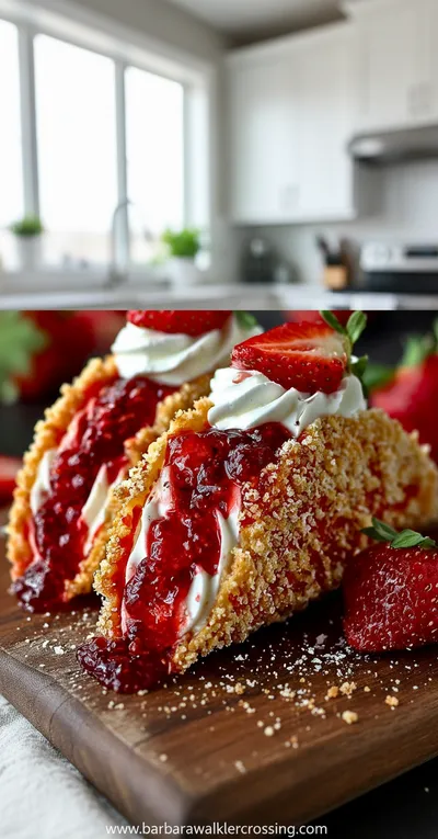 Strawberry Crunch Cheesecake Tacos Recipe